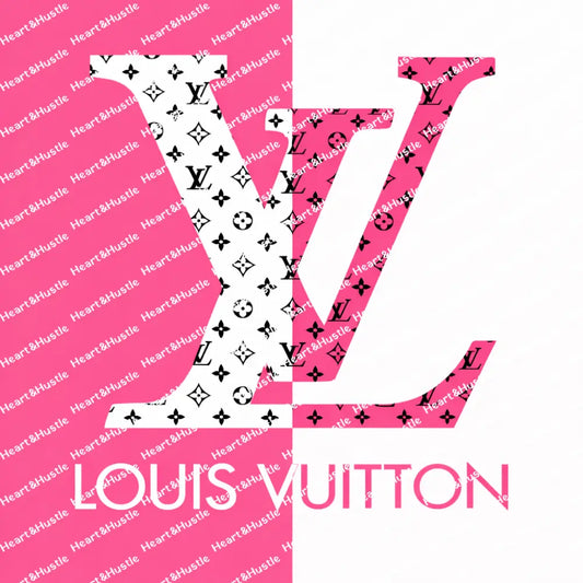 Designer LV Pink And White