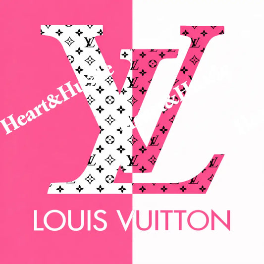 Designer LV Pink And White