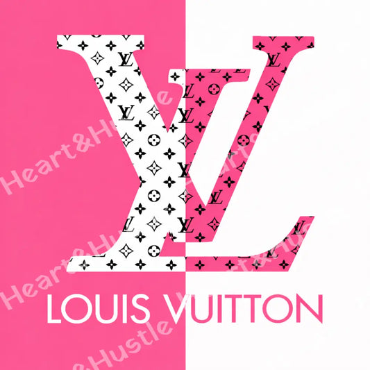 Designer LV Pink And White