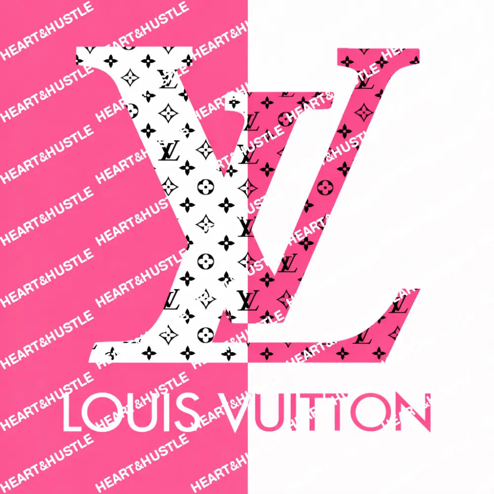 Designer LV Pink And White