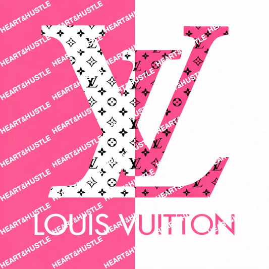 Designer LV Pink And White
