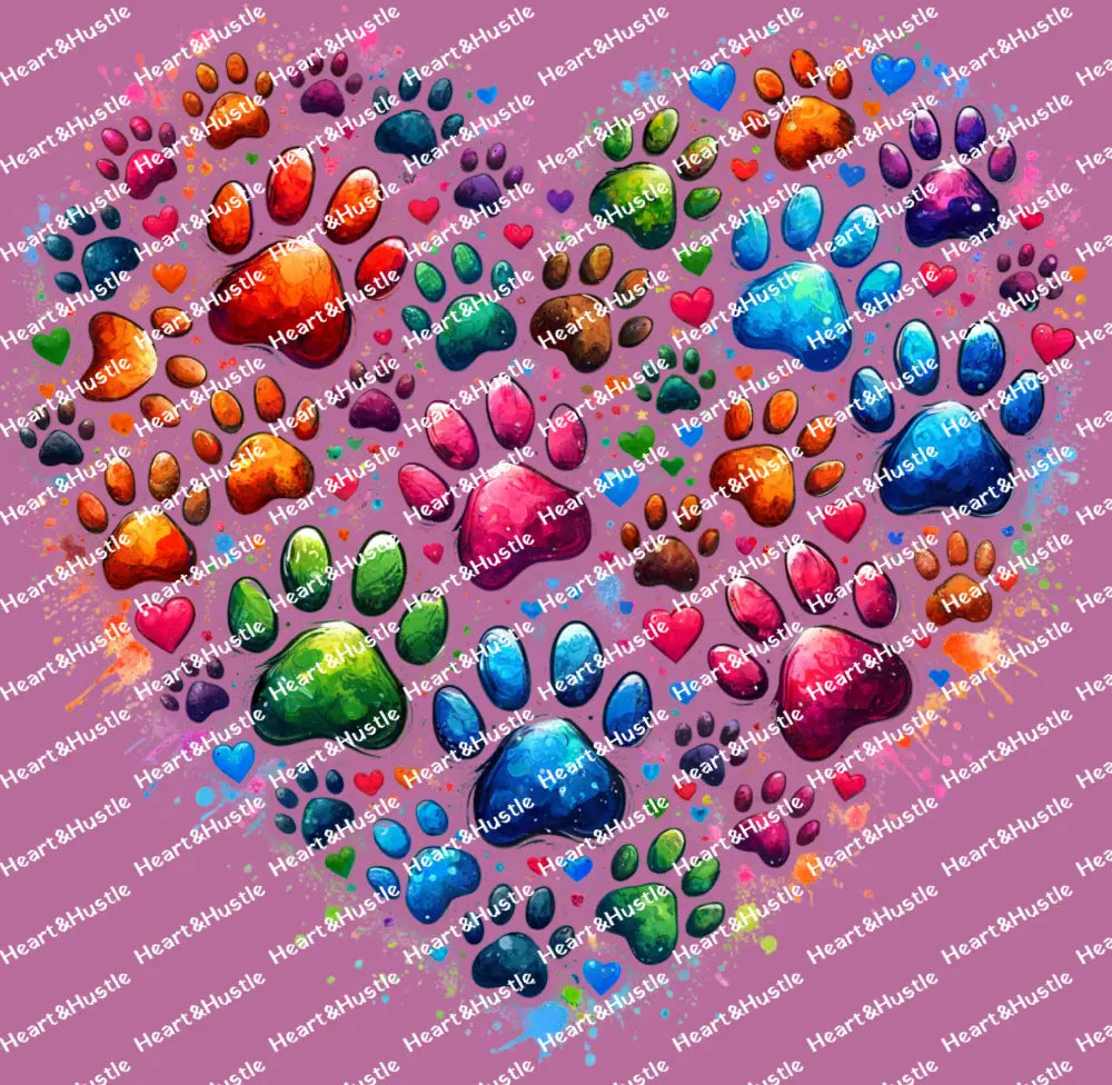 Dog Heart Shaped Dog Paw