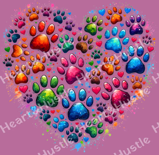 Dog Heart Shaped Dog Paw