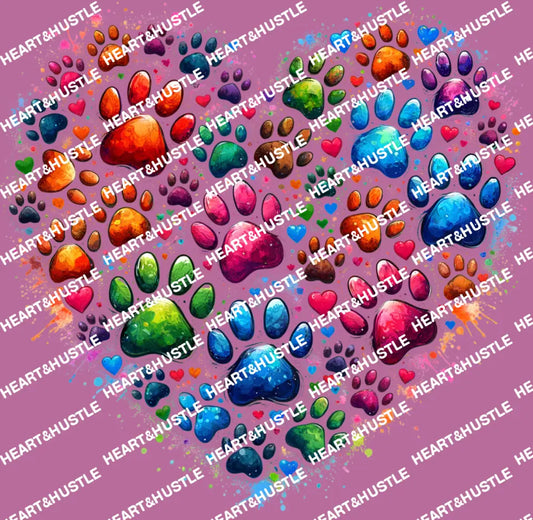 Dog Heart Shaped Dog Paw