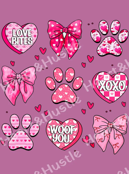 Dog Paw Valentines Day