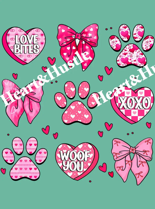 Dog Paw Valentines Day