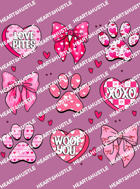 Dog Paw Valentines Day