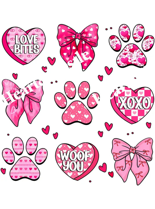 Dog Paw Valentines Day