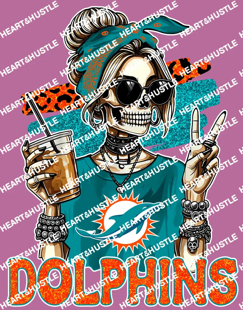 Dolphins Skully Girl