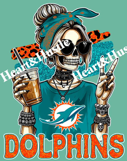 Dolphins Skully Girl