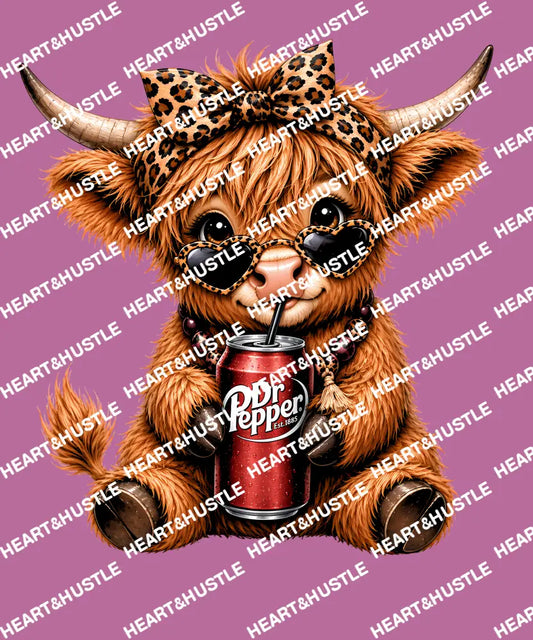 Dr Pepper Highland Cow