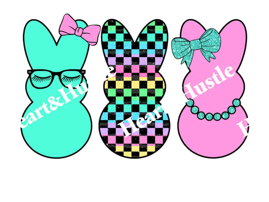 Easter Neon checkered peeps