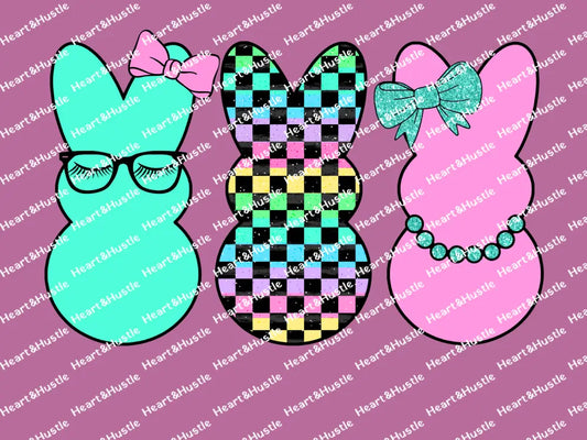 Easter Neon checkered peeps