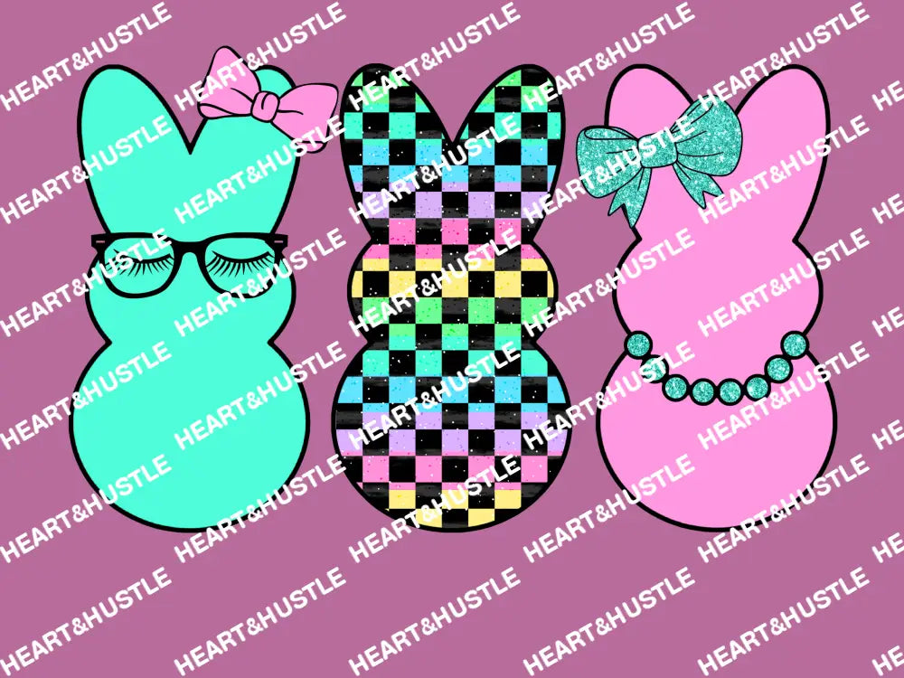 Easter Neon checkered peeps