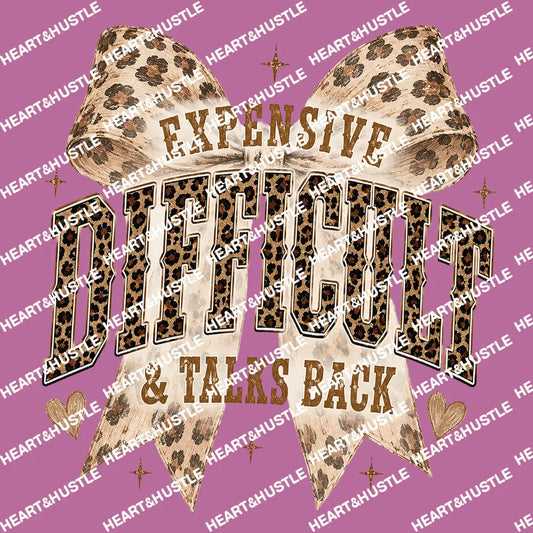 Expensive Difficult Talks Back Leopard Bow