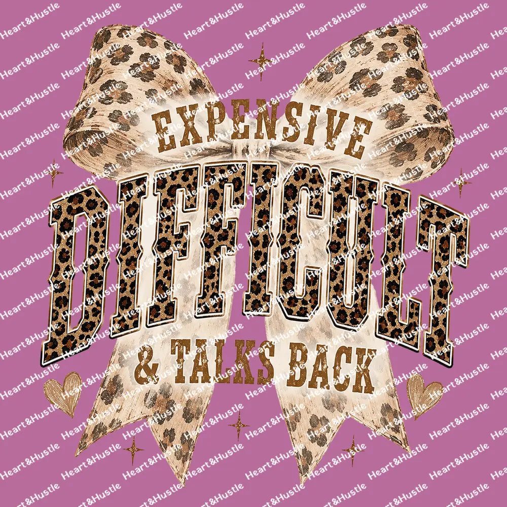 Expensive Difficult Talks Back Leopard Bow