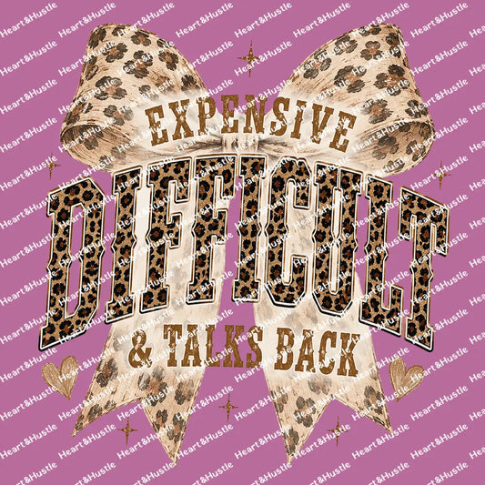 Expensive Difficult Talks Back Leopard Bow