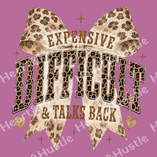 Expensive Difficult Talks Back Leopard Bow