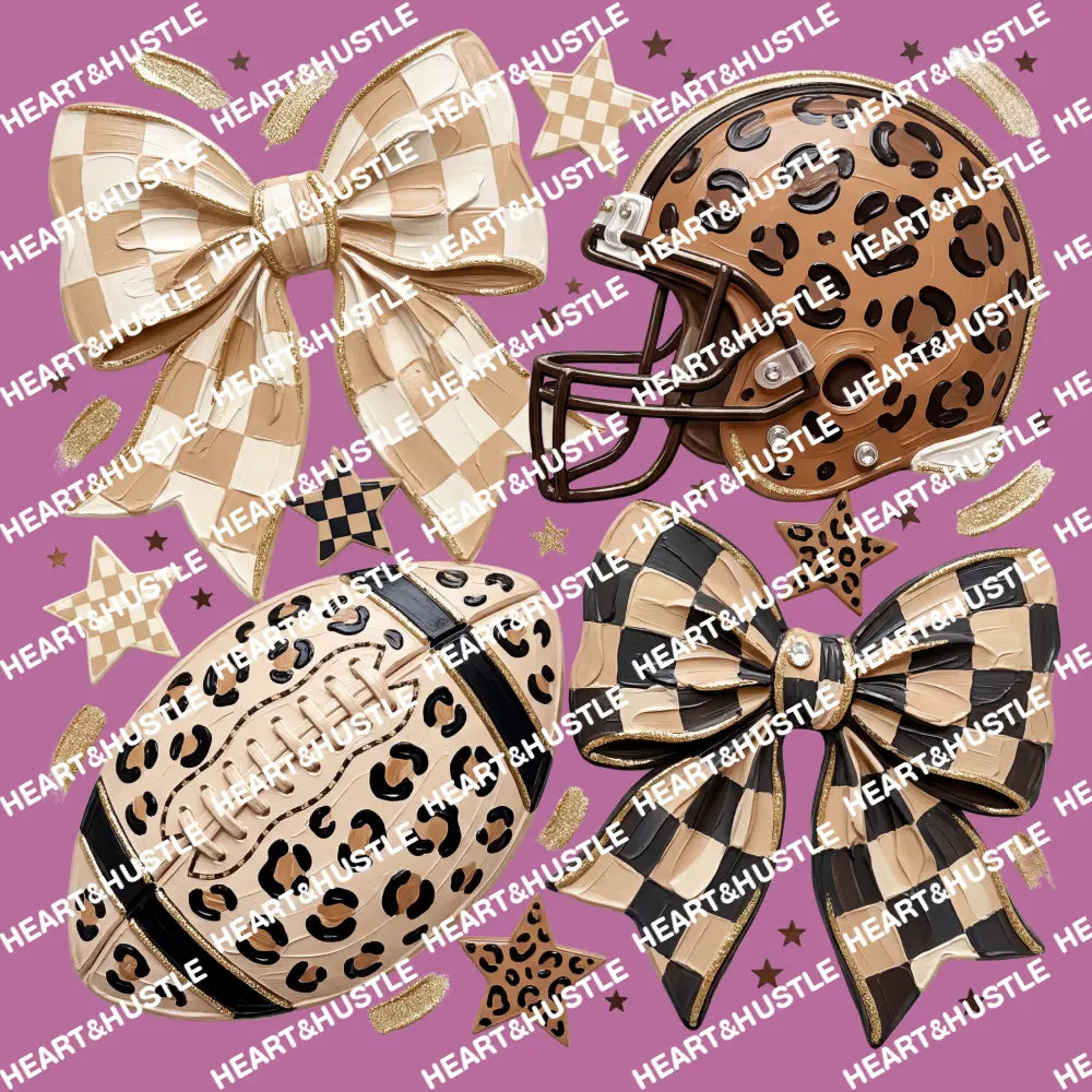Gameday Leopard Checkered Football