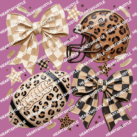 Gameday Leopard Checkered Football