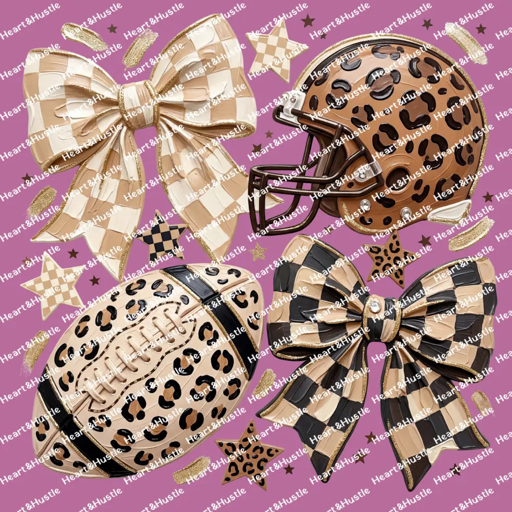 Gameday Leopard Checkered Football