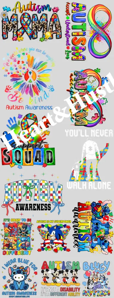 Gang sheets Autism