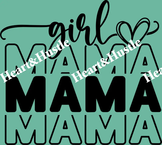 Girl Mama with Arm Print Black