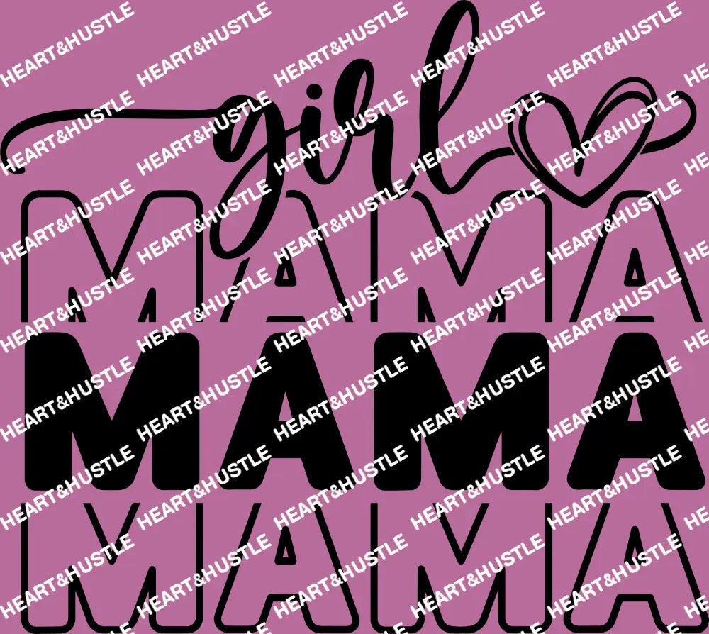 Girl Mama with Arm Print Black