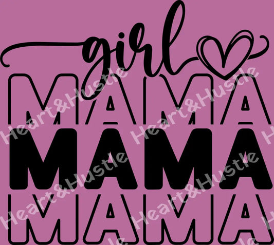 Girl Mama with Arm Print Black