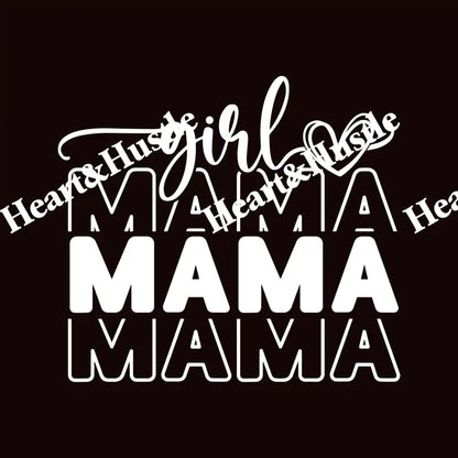 Girl Mama With Arm Print White
