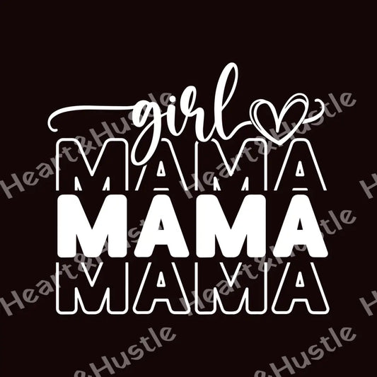 Girl Mama With Arm Print White