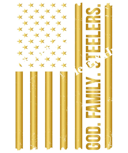 God Family Steelers Flag