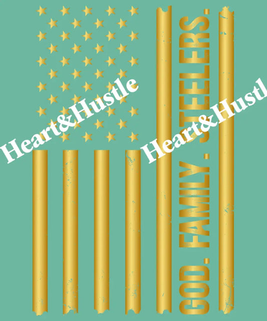 God Family Steelers Flag