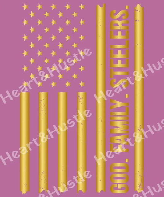 God Family Steelers Flag