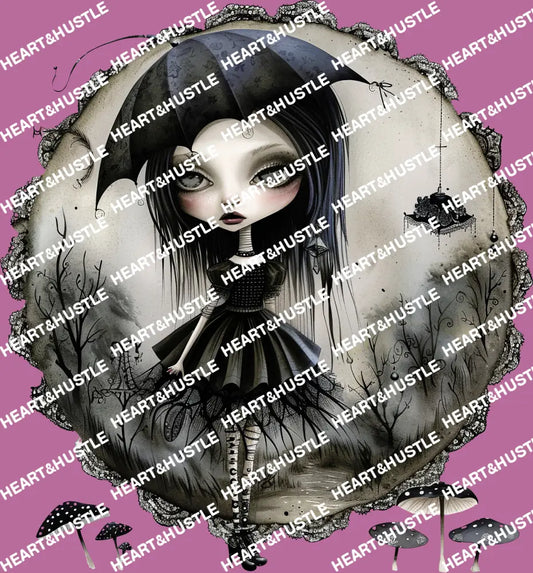 Goth Girl with Umbrella