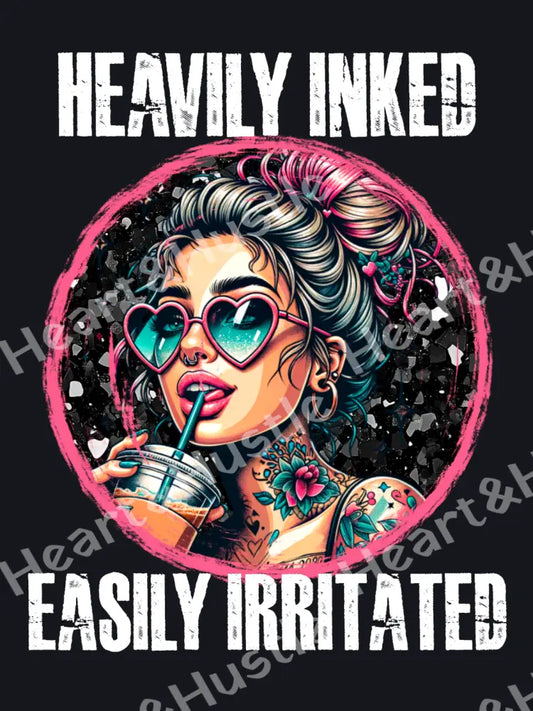 Heavily Inked Easily Irritated In White