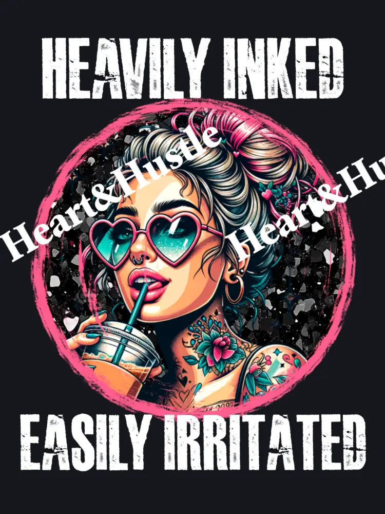 Heavily Inked Easily Irritated In White