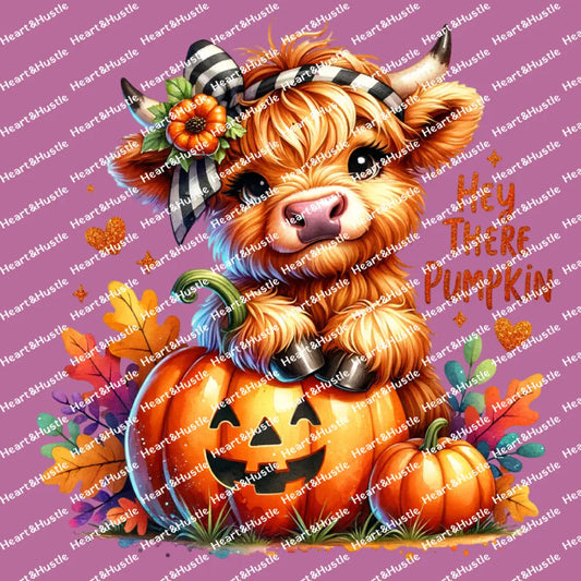 Hey There Pumpkin Cow