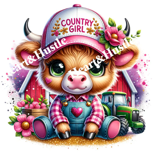 Highland Cow Country Girl