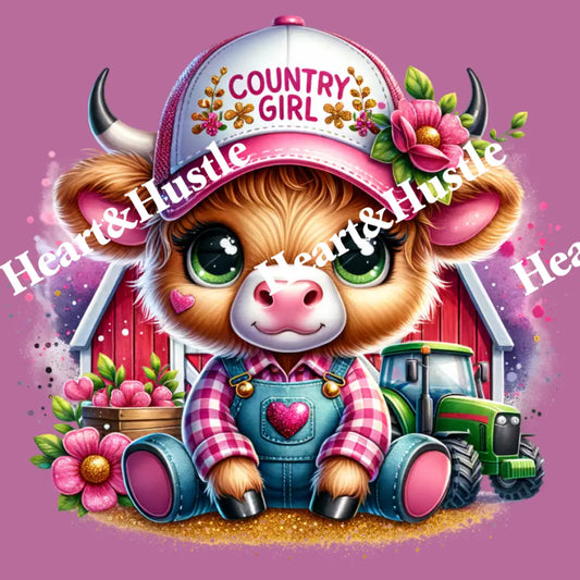 Highland Cow Country Girl