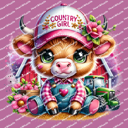 Highland Cow Country Girl