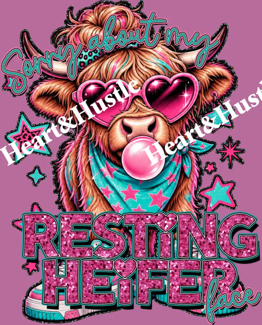 Highland Cow Sorry About My Resting Heifer Face