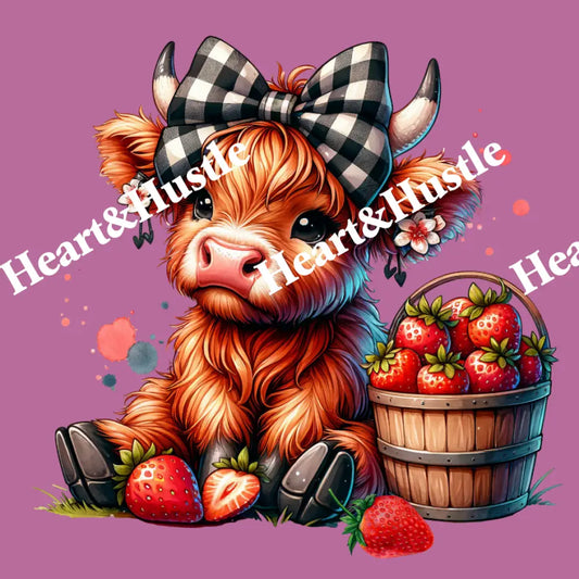 Highland Cow Strawberry Cow