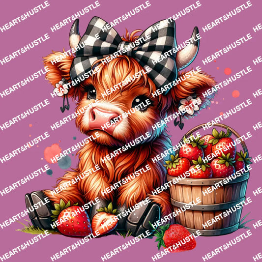 Highland Cow Strawberry Cow