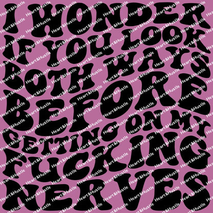I Wonder If You Look Both Ways