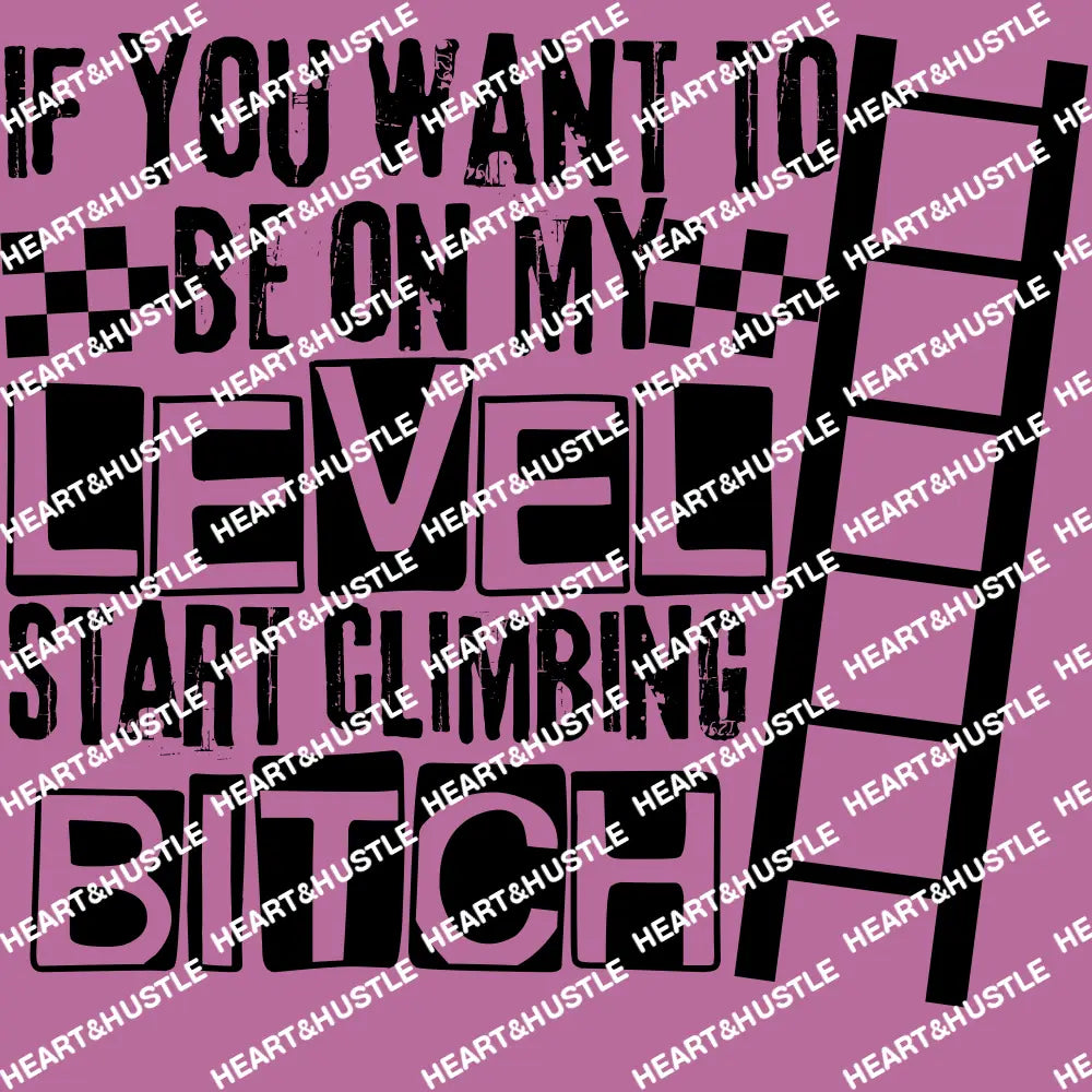 If You Want To Be On My Level Start Climbing Bitch