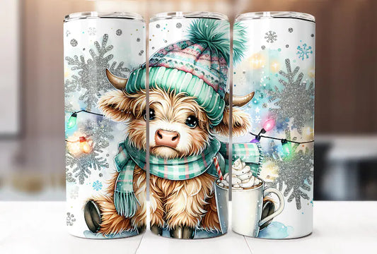 Winter Highland Cow