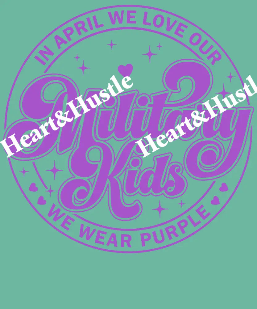 In April We Wear Purple Military Kids We Wear Purple