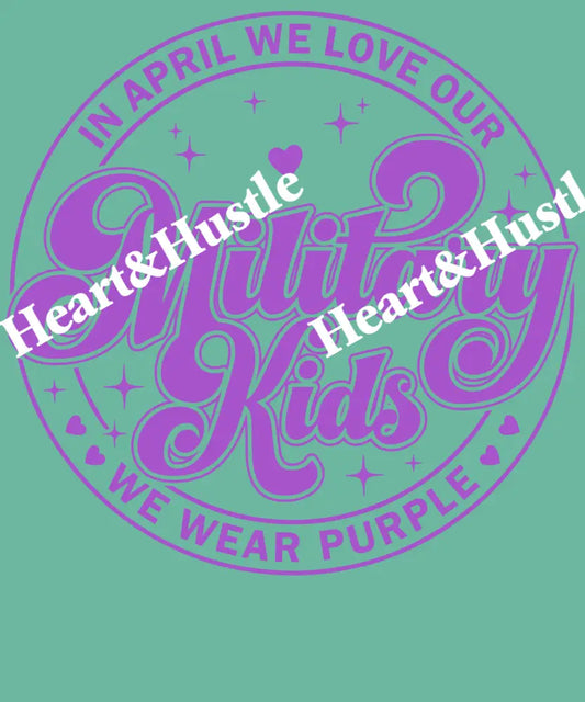 In April We Wear Purple Military Kids We Wear Purple