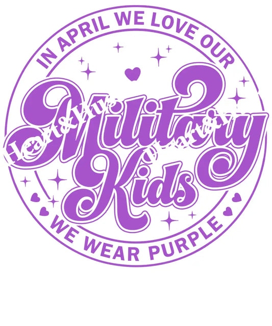 In April We Wear Purple Military Kids We Wear Purple